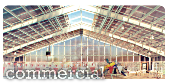 Alternative View of Commerical Swimming Pool Enclosure