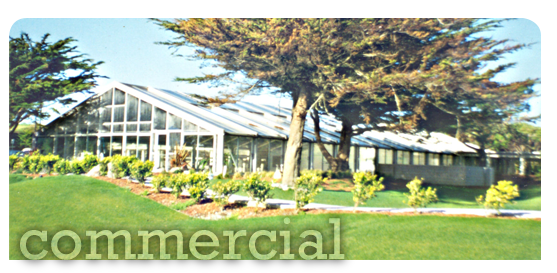 Garden Surrounds a Commercial Patio Enclosure