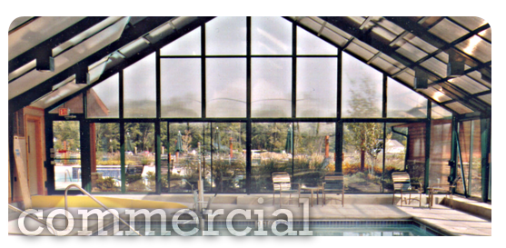 Back Wall View of a Commercial Patio Enclosure