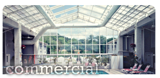 Interior View of Natatorium - Commercial Pool Enclosure by CCSI