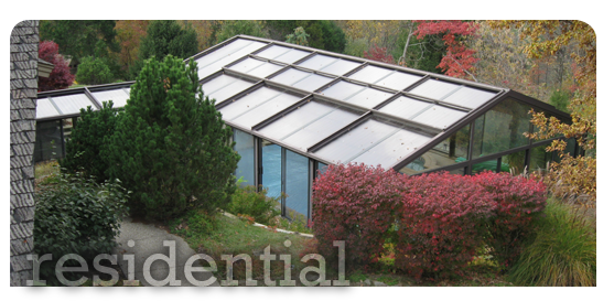 Aerial View of Glass Patio Enclosure