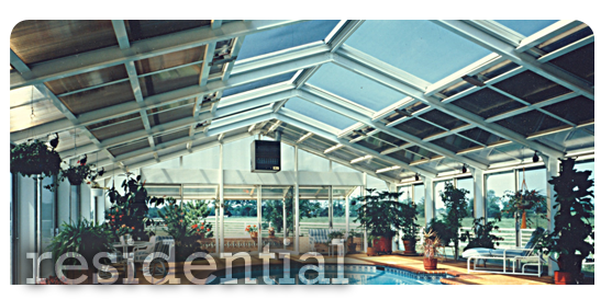 View Inside a Residential Pool Enclosure