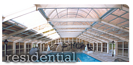Custom Pool Enclosure with Rock Fountains
